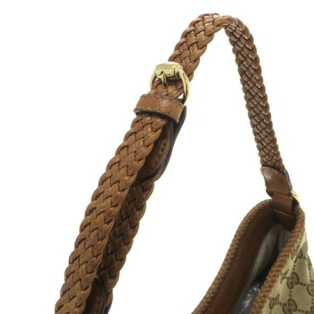 Gucci GG canvas Marrakech hobo bag brown leather trim - Picture 4 of 8